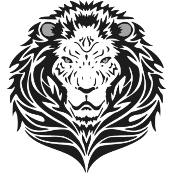 lion face with mane art Thumbnail