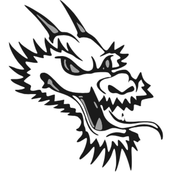 tribal tattoo dragon face Thumbnail