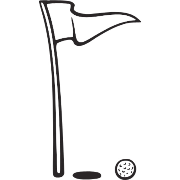 golf ball with flag Thumbnail